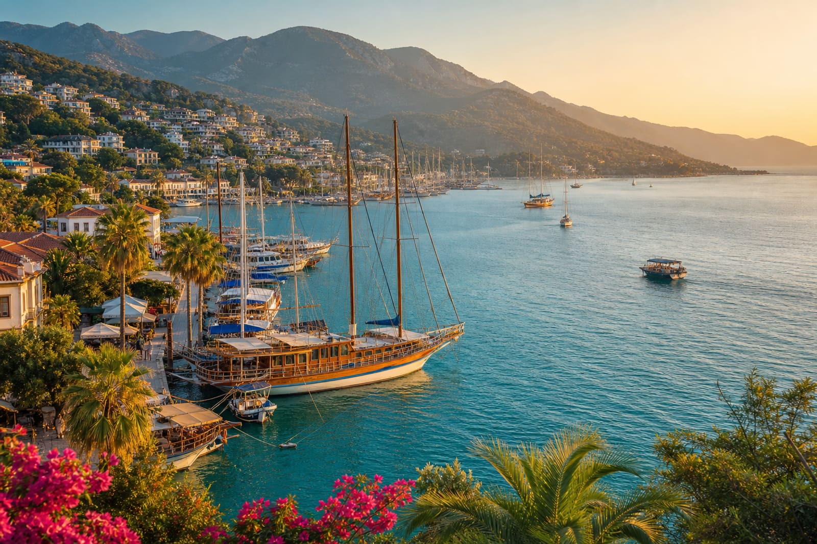 Fethiye kıyısı ve marina